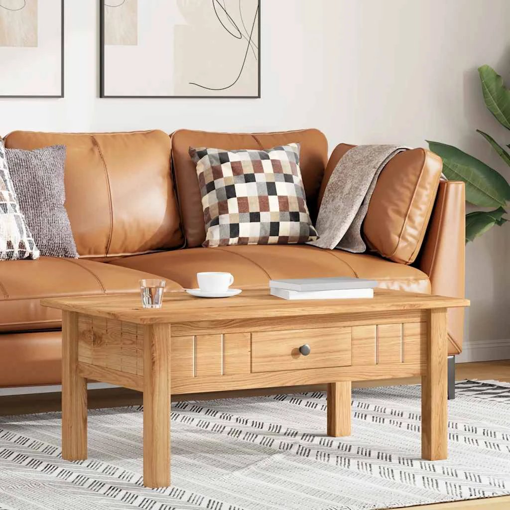 vidaXL VidaXL Coffee Table 100x60x43.5 cm Panama Range Solid Pine With Drawer For Living Room - Coffee Table