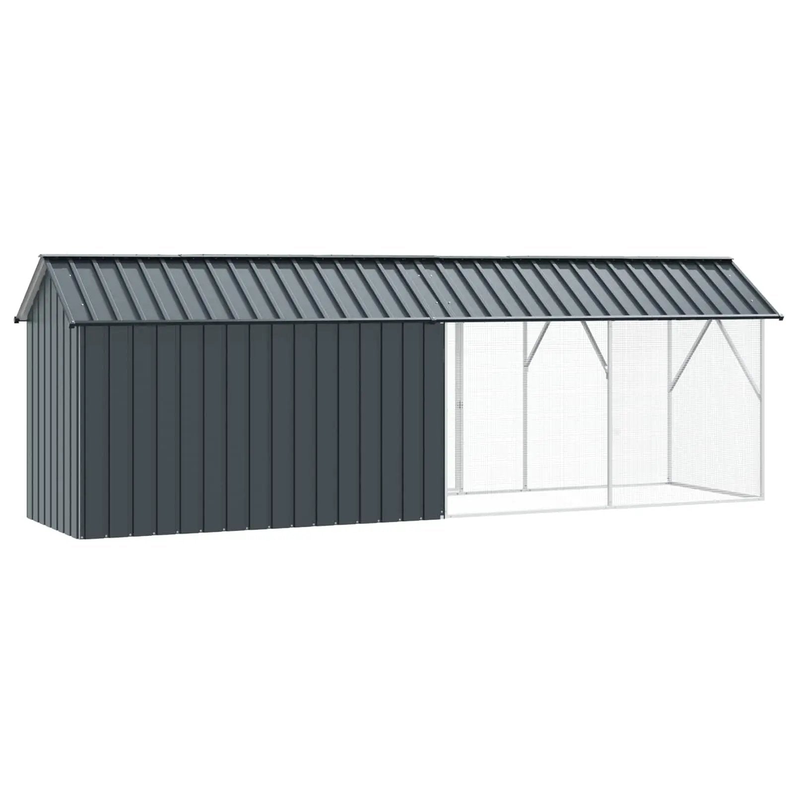 vidaXL vidaXL Bird Cage Anthracite 422 x 103 x 142 cm Galvanised Steel - Bird Cage