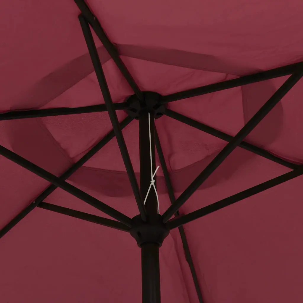 vidaXL vidaXL Garden Parasol Burgundy 200x224 cm Aluminium - Parasol