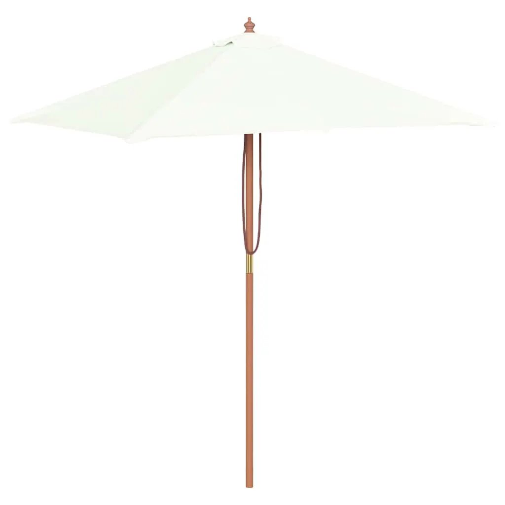 vidaXL vidaXL Garden Parasol with Wooden Pole 150x200 cm Sand - Parasol