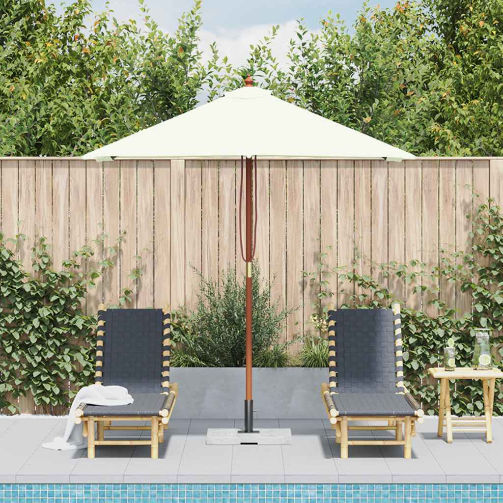 vidaXL vidaXL Garden Parasol with Wooden Pole 150x200 cm Sand - Parasol