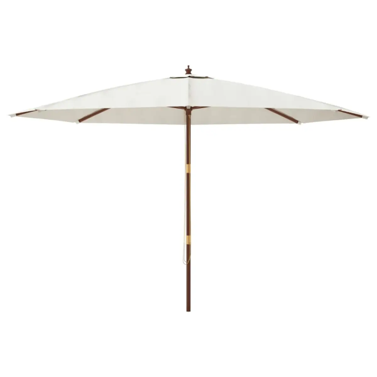 vidaXL vidaXL Garden Parasol with Wooden Pole Sand 400x273 cm - Parasol