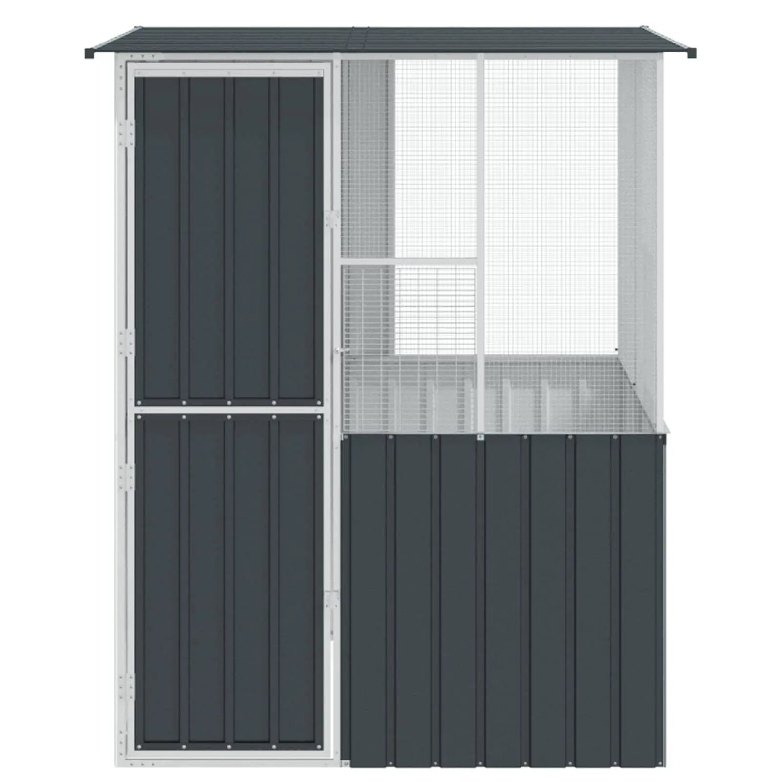 vidaXL vidaXL Bird Cage Anthracite 165 x 165 x 200 cm Galvanised Steel - Bird Cage