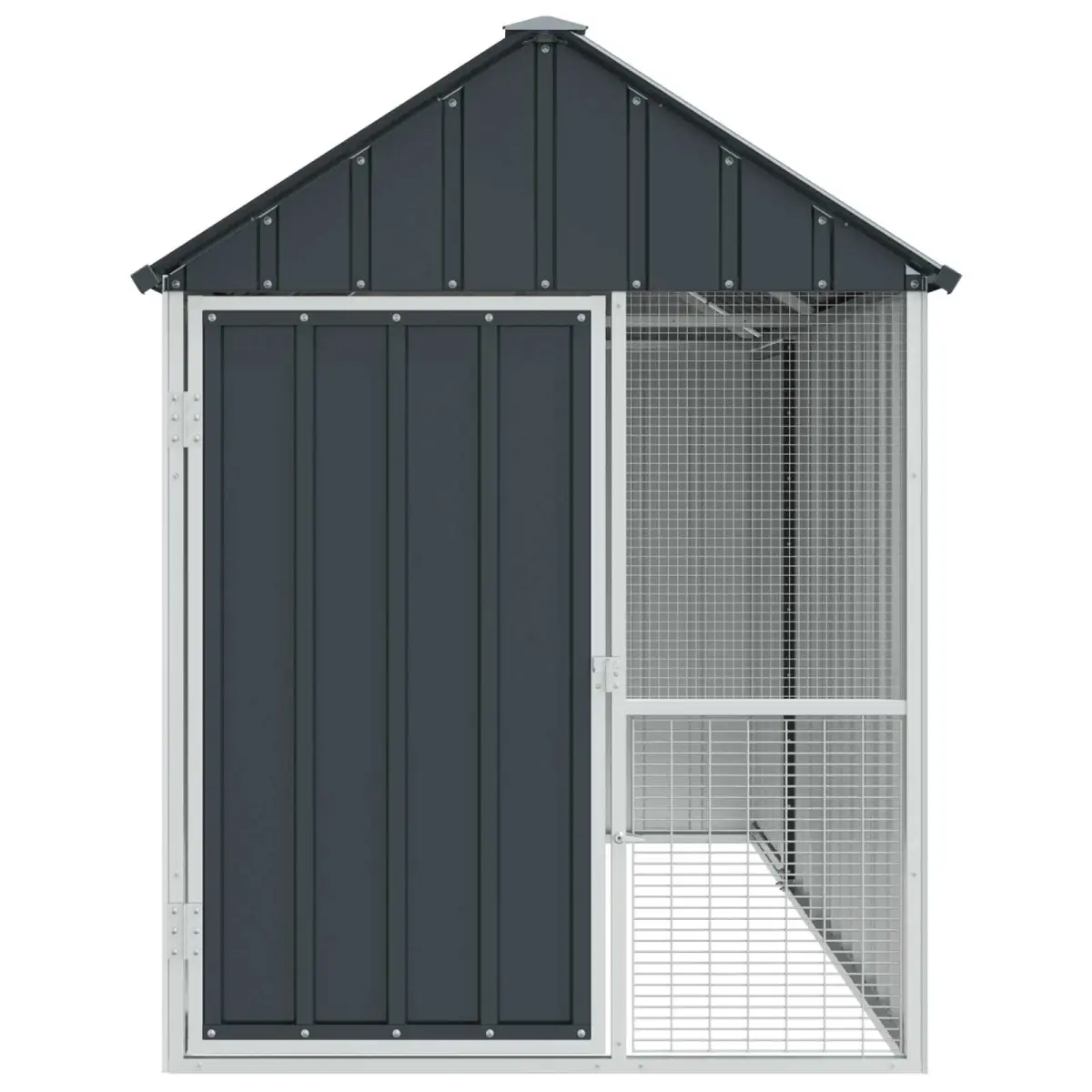 vidaXL vidaXL Bird Cage Anthracite 215 x 112 x 141 cm Galvanised Steel - Bird Cage