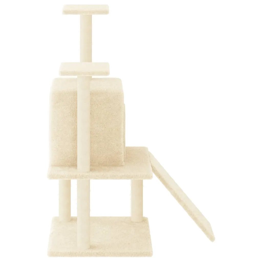 vidaXL vidaXL Cat Tree with Sisal Scratching Posts Cream 110 cm - Cat Tree