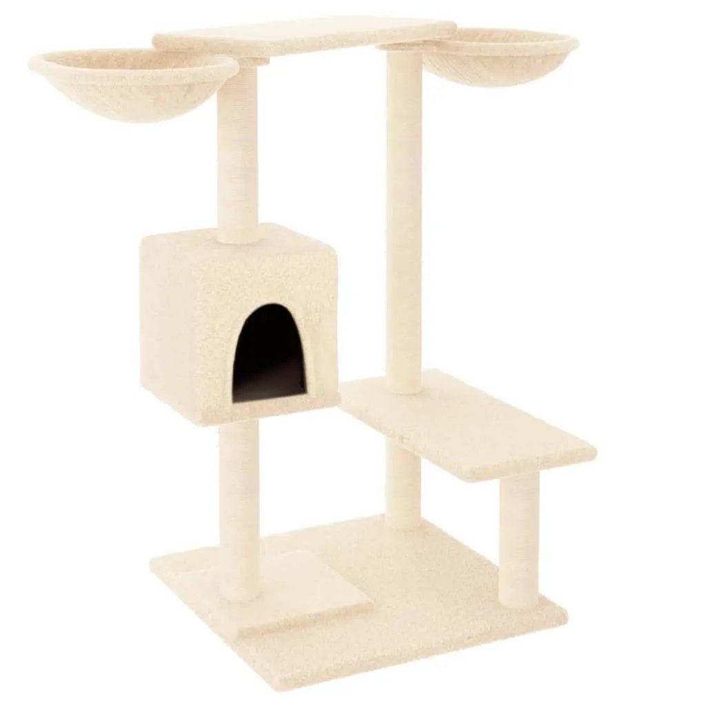 vidaXL vidaXL Cat Tree with Scratching Posts Cream 82 cm - Cat Tree