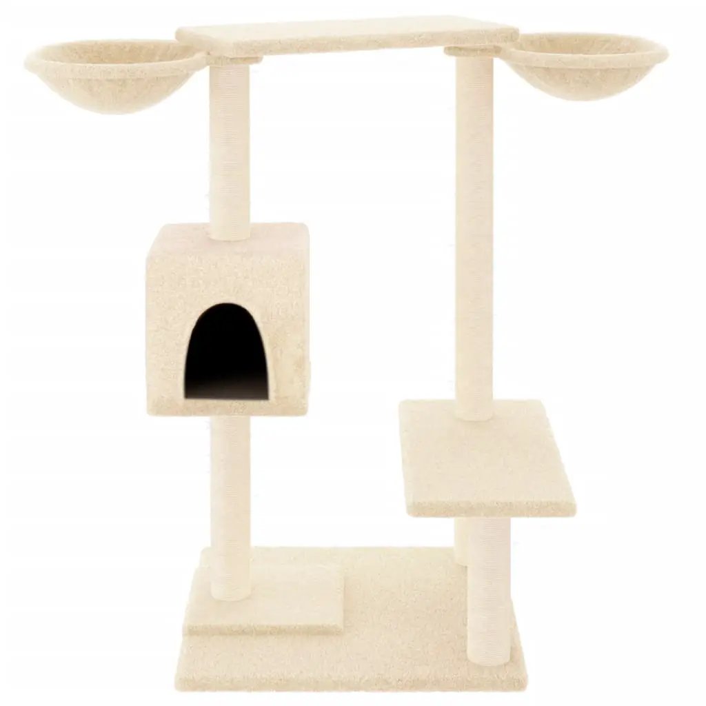 vidaXL vidaXL Cat Tree with Scratching Posts Cream 82 cm - Cat Tree