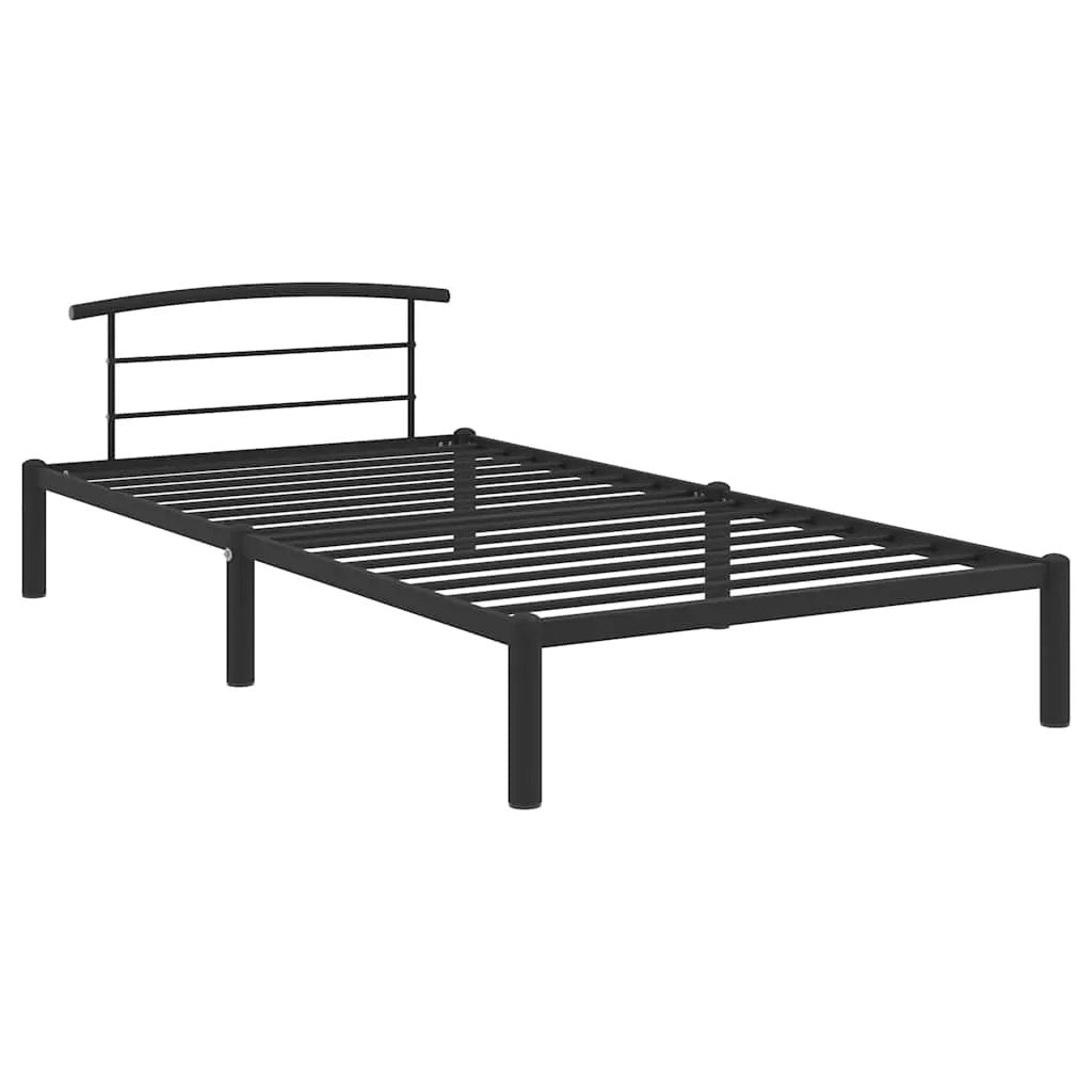 vidaXL Bed Frame | Black | Metal | Single | Classic/Traditional | Bed Frame - from vidaXL