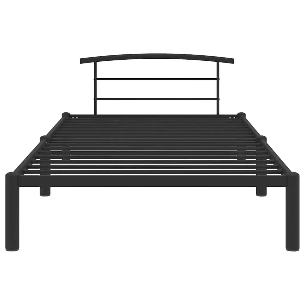 vidaXL Bed Frame | Black | Metal | Single | Classic/Traditional | Bed Frame - from vidaXL