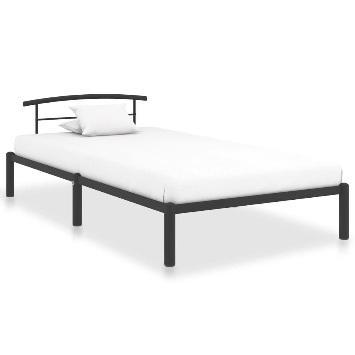 vidaXL Bed Frame | Black | Metal | Single | Classic/Traditional | Bed Frame - from vidaXL