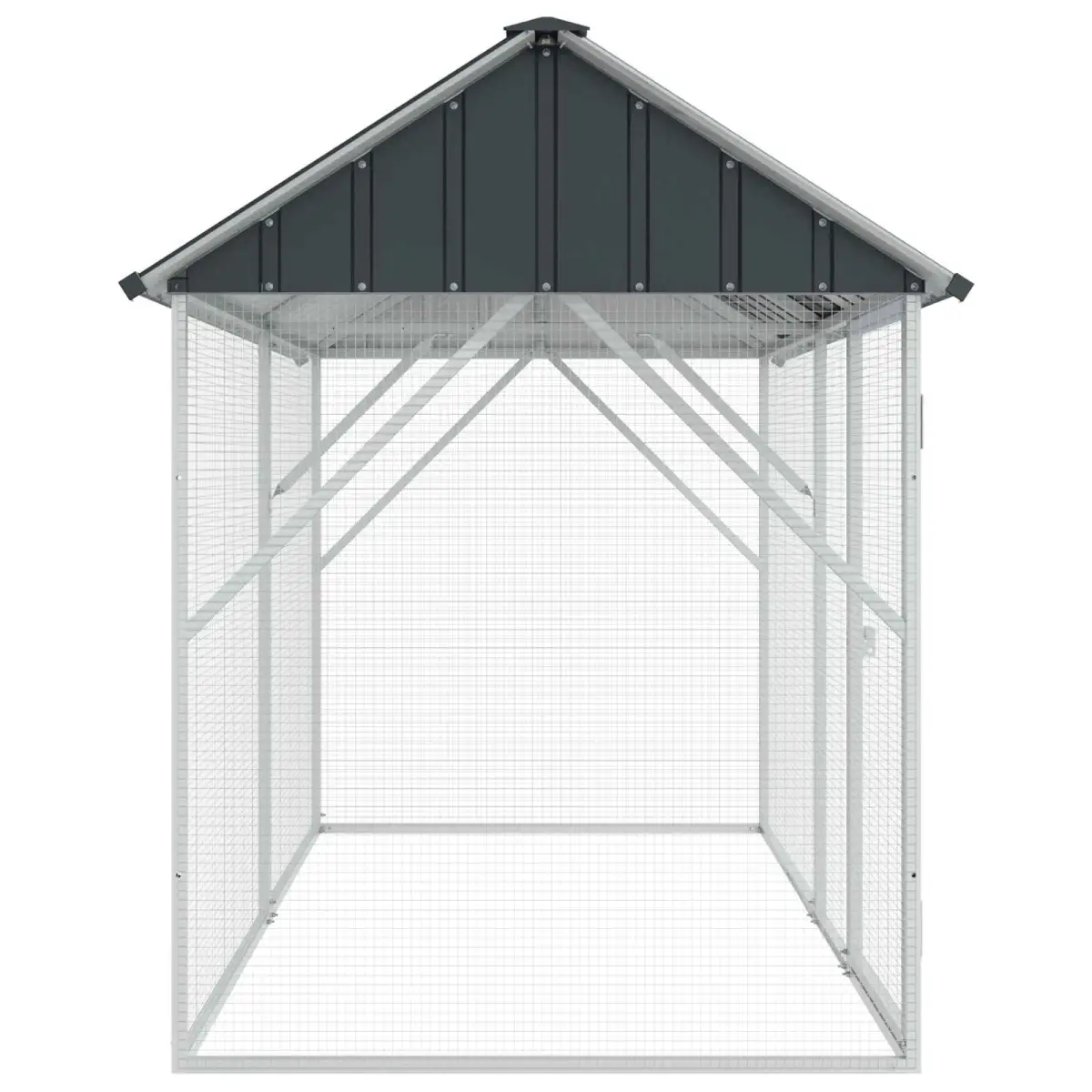 vidaXL vidaXL Bird Cage Anthracite 227 x 112 x 141 cm Galvanised Steel - Bird Cage