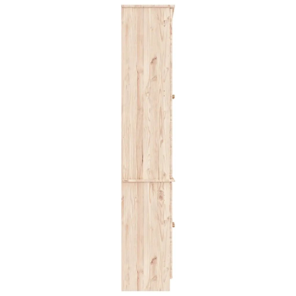 vidaXL vidaXL Glass Display Cabinet ALTA 77x35x186.5 cm Solid Wood Pine - Display Cabinet