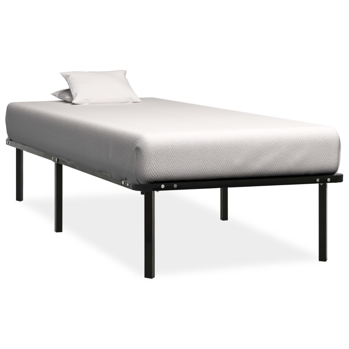 vidaXL Bed Frame | Black | Metal | Single | Durable | Bed Frame | Rectangular - from vidaXL