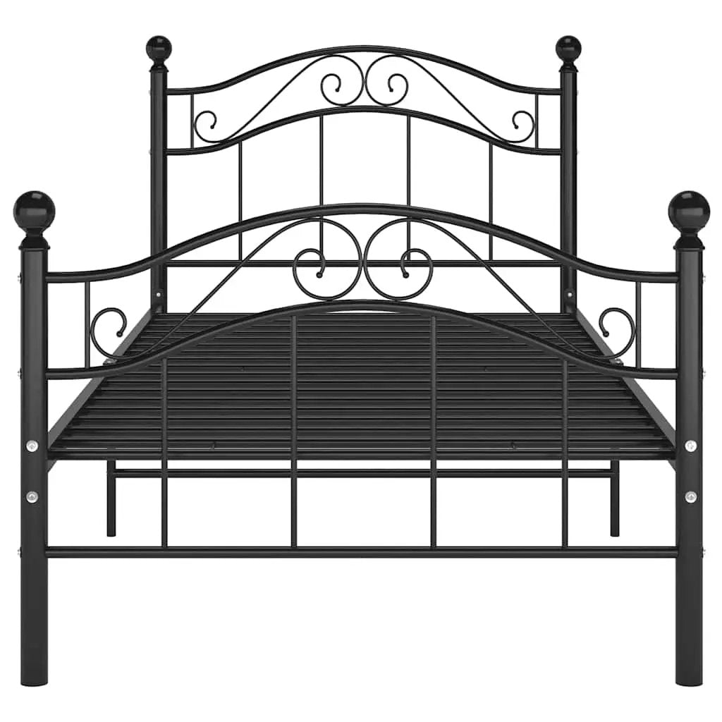 vidaXL Bed Frame | Black | Powder-coated metal | Single | Durable | Bed Frame - from vidaXL
