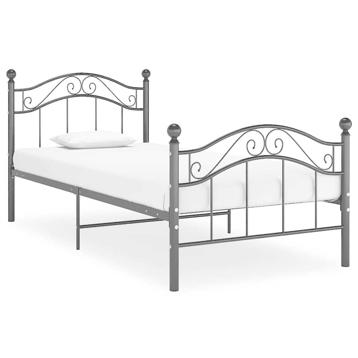 vidaXL Bed Frame | Black | Powder-coated metal | Single | Durable | Bed Frame - from vidaXL