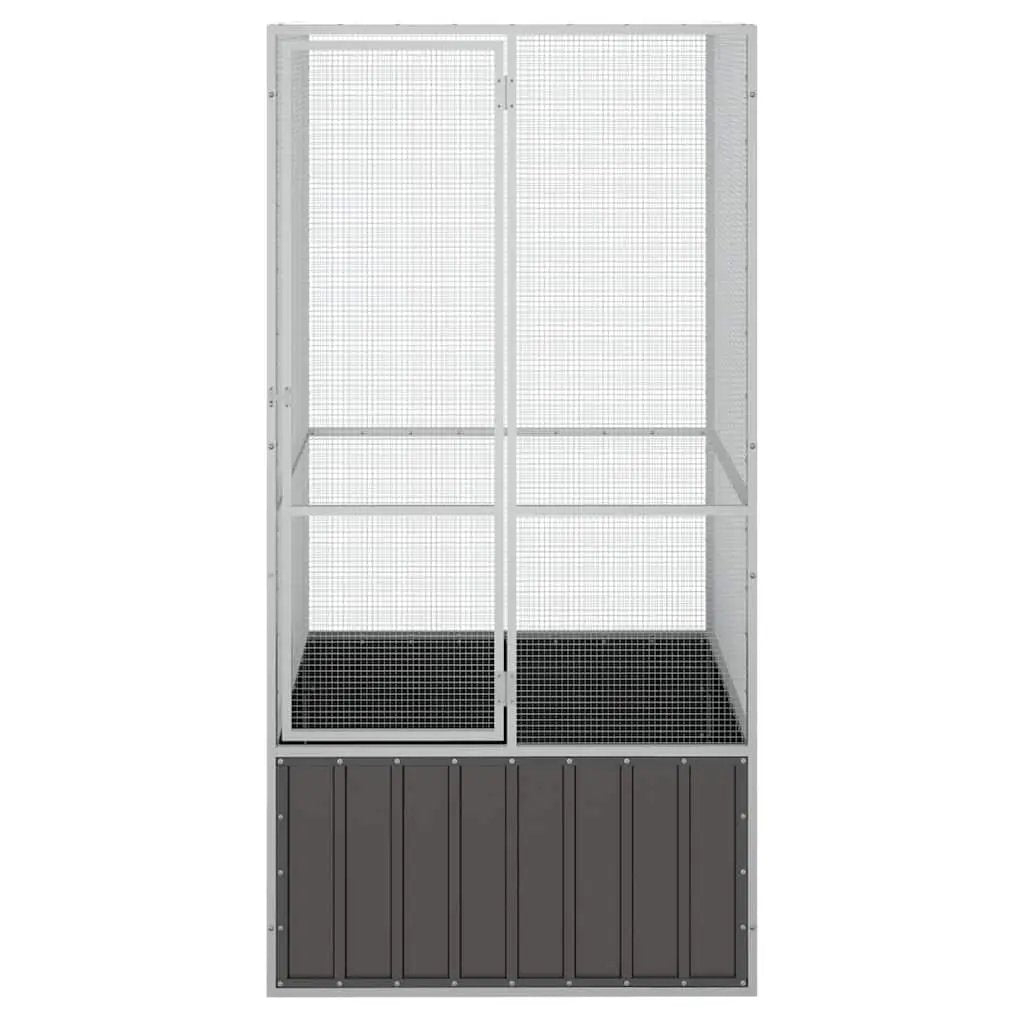 vidaXL vidaXL Bird Cage Anthracite 111x107x211.5 cm Galvanised Steel - Bird Cage