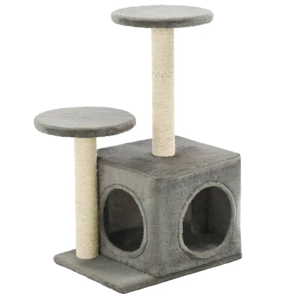 vidaXL vidaXL Cat Tree with Sisal Scratching Posts 60 cm Grey - Cat Tree