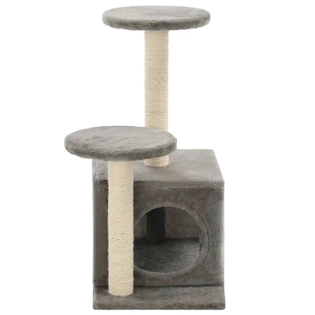 vidaXL vidaXL Cat Tree with Sisal Scratching Posts 60 cm Grey - Cat Tree