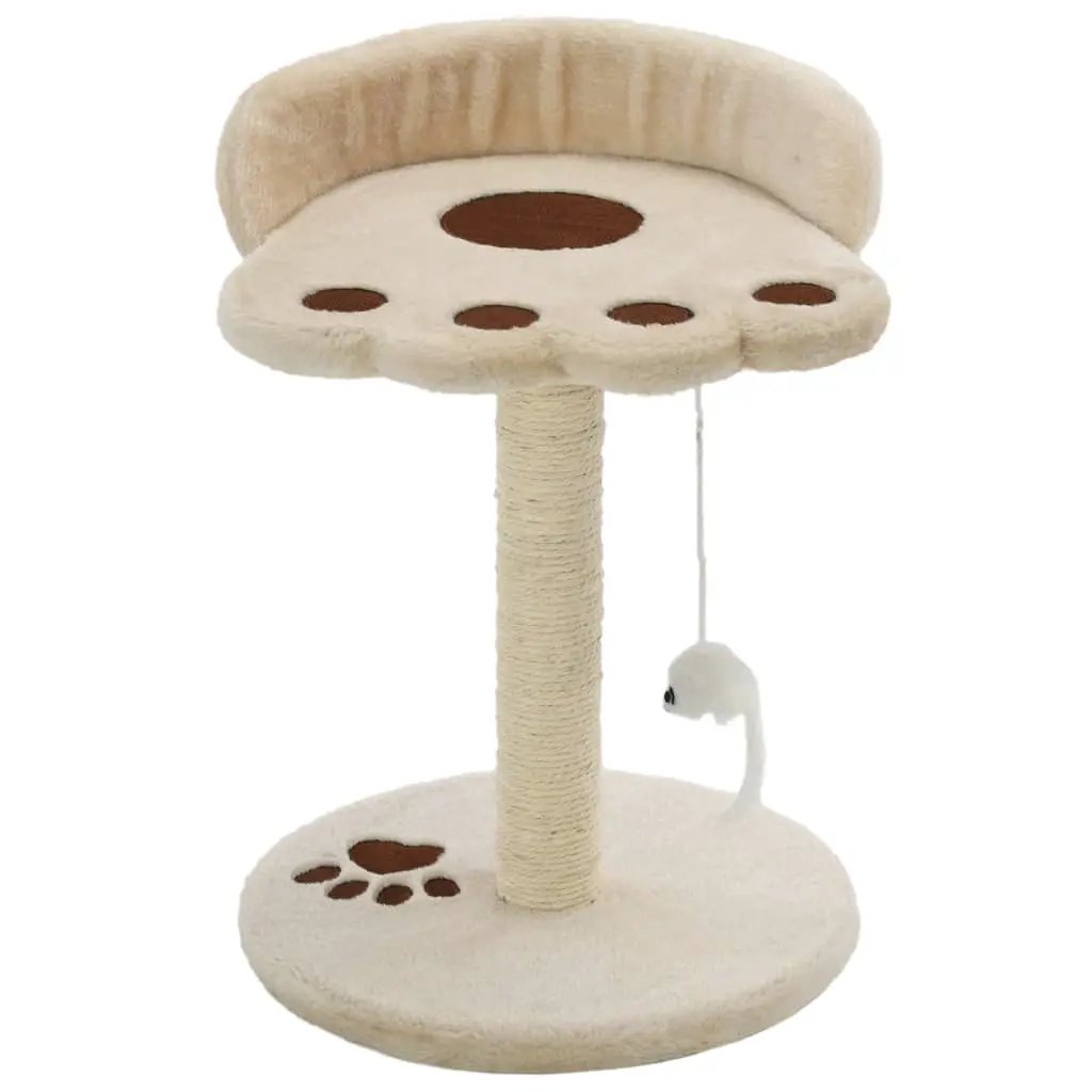 vidaXL vidaXL Cat Tree with Sisal Scratching Post 40 cm Beige and Brown - Cat Tree