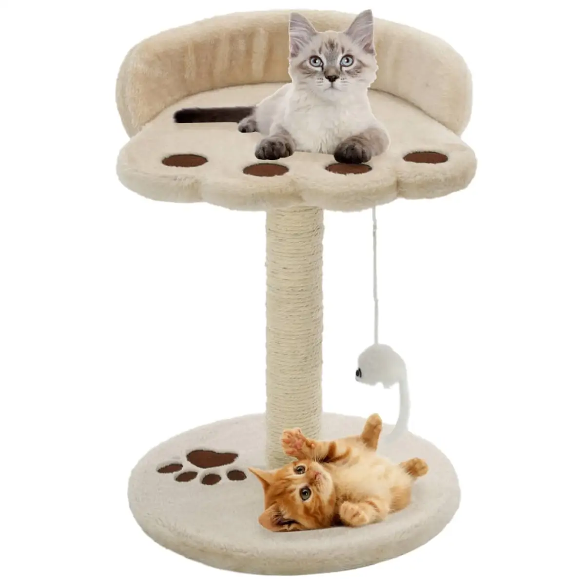 vidaXL vidaXL Cat Tree with Sisal Scratching Post 40 cm Beige and Brown - Cat Tree
