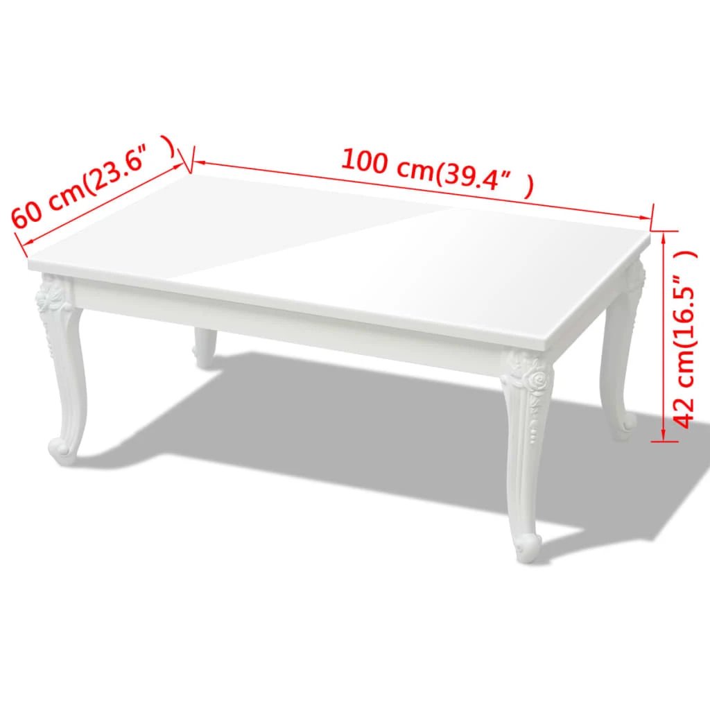 vidaXL Coffee Table 100x60x42 High Gloss Living by vidaXL