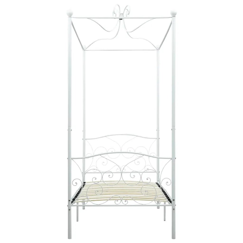 vidaXL Bed Frame | White | Metal | Single | Tough | Bed Frame | Rectangular - from vidaXL