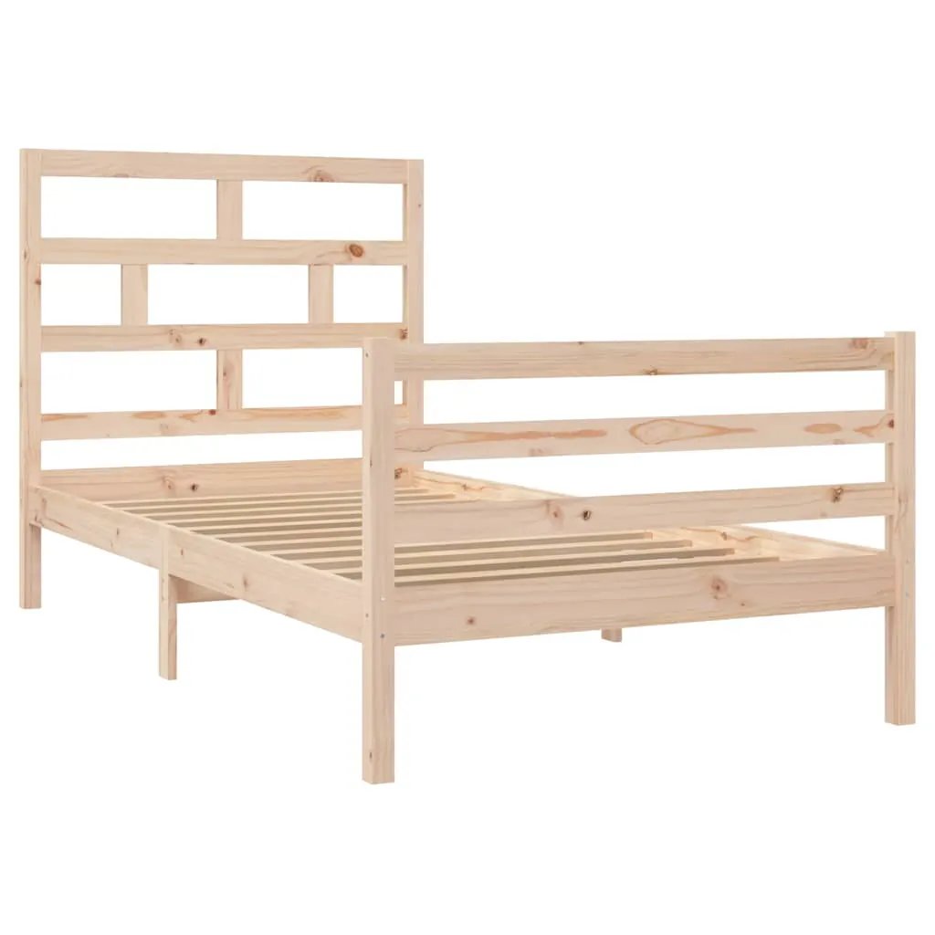 vidaXL Bed Frame | Natural wood | Solid pine wood | Single | Durable | Bed Frame - from vidaXL