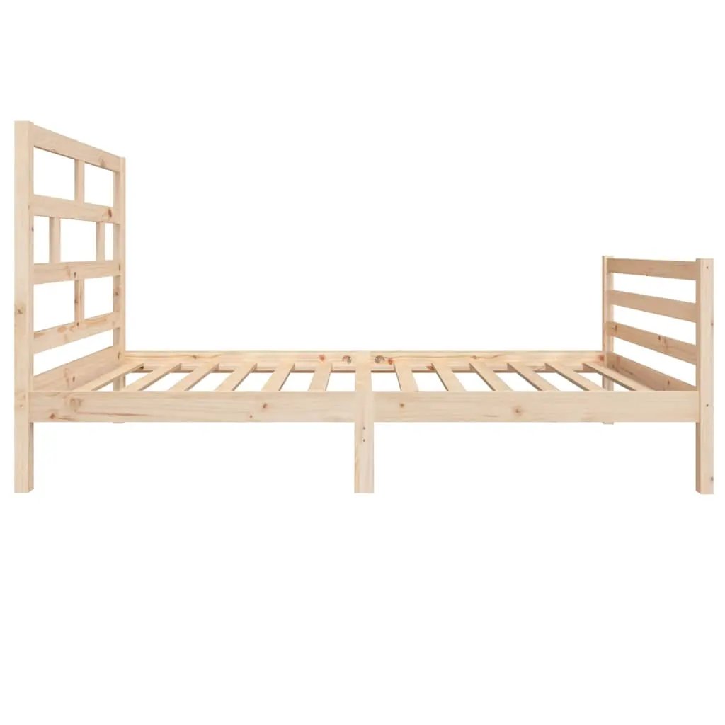 vidaXL Bed Frame | Natural wood | Solid pine wood | Single | Durable | Bed Frame - from vidaXL