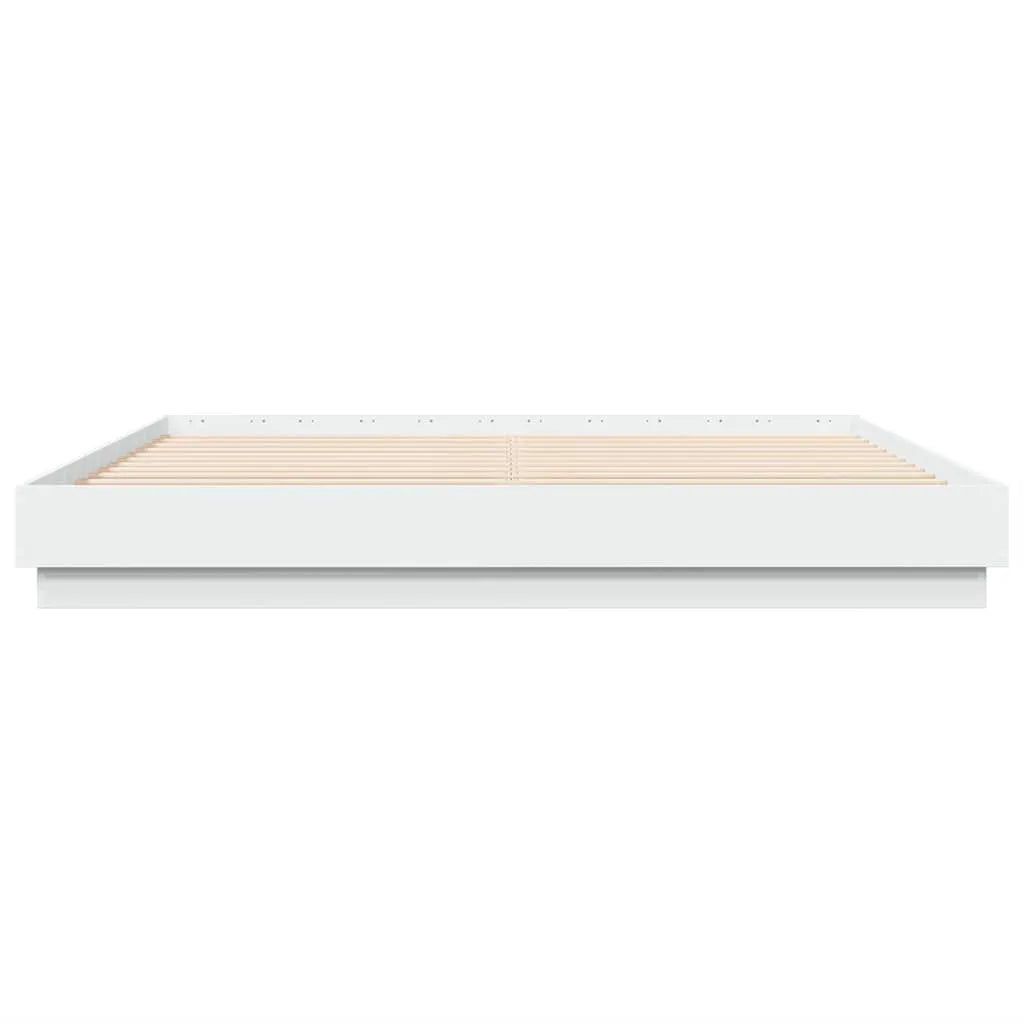 vidaXL Bed Frame | White | Engineered wood | 200x200 cm | Durable | Bed Frame - from vidaXL