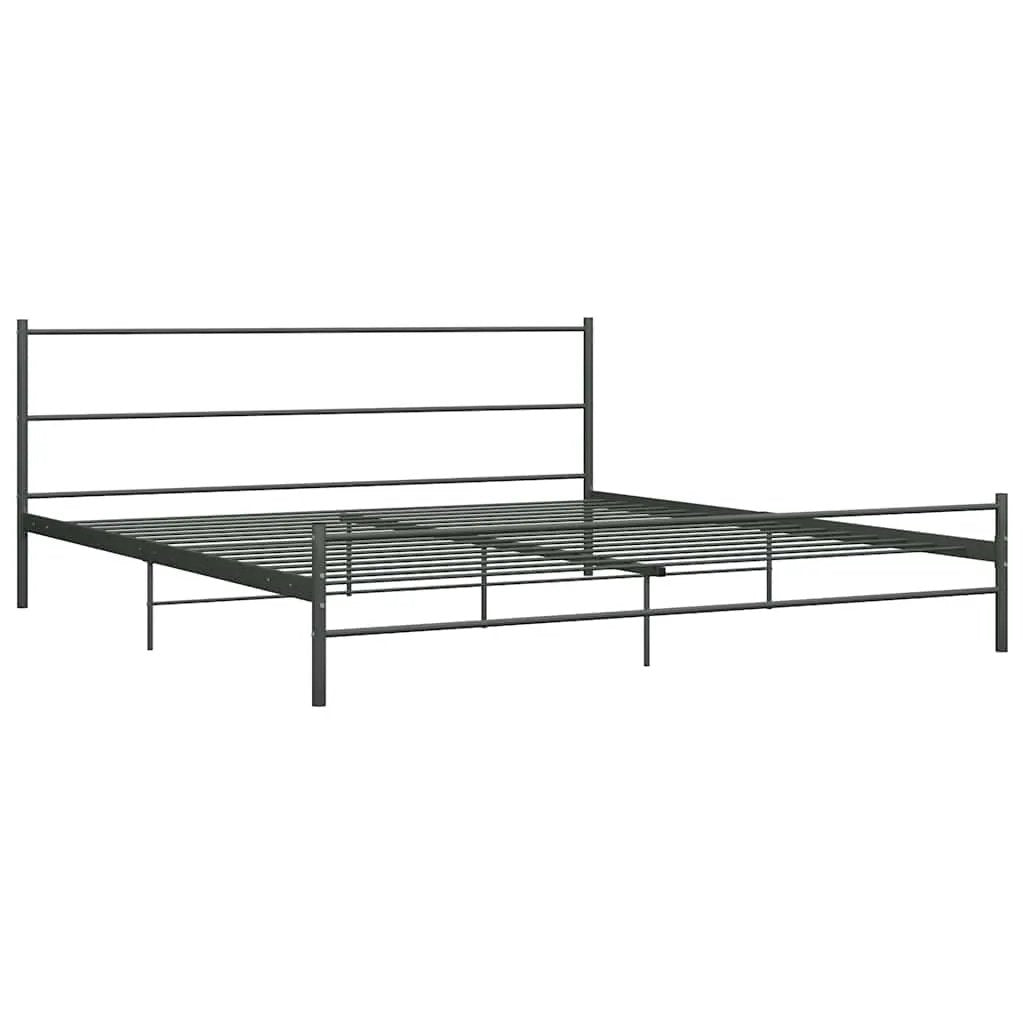 vidaXL Bed Frame | Grey | Metal | Super King | Tough | Bed Frame | Rectangular - from vidaXL