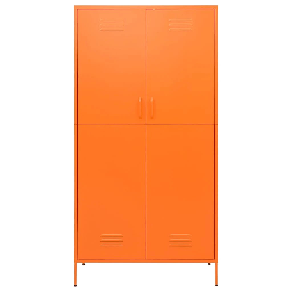 vidaXL vidaXL Wardrobe Orange 90x50x180 cm Steel - Wardrobe