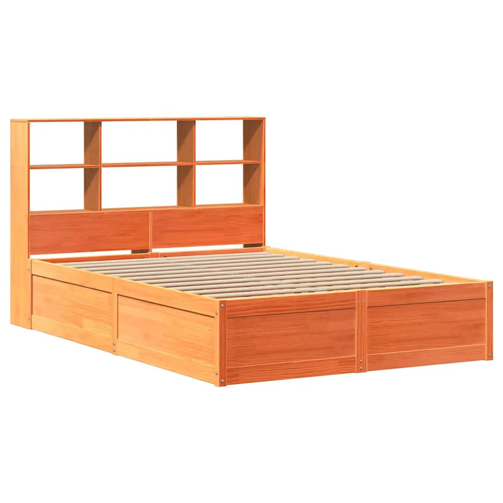 vidaXL Bed Frame without Mattress Wax Brown 160x200 cm Solid Wood Pine - from vidaXL