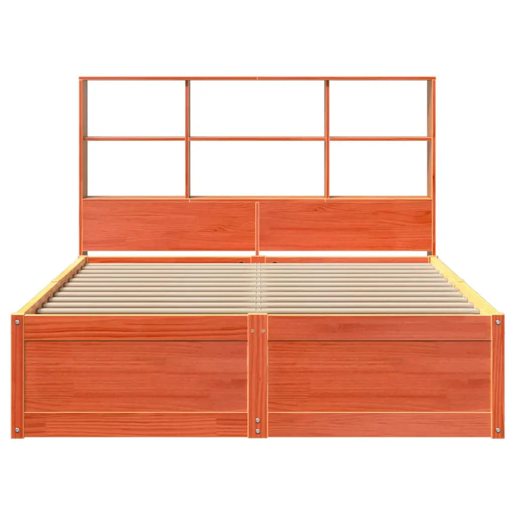 vidaXL Bed Frame without Mattress Wax Brown 160x200 cm Solid Wood Pine - from vidaXL