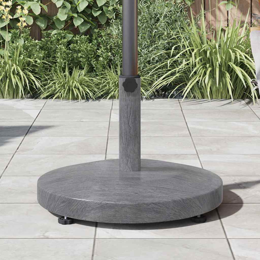 vidaXL vidaXL Parasol Base Dark Grey Wood look 48 x 48 x 32 cm - Parasol