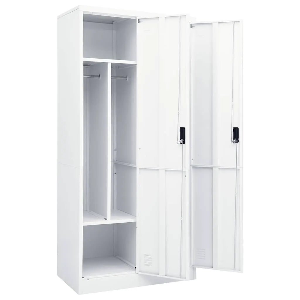 vidaXL vidaXL Wardrobe White 80x50x180 cm Steel - Wardrobe