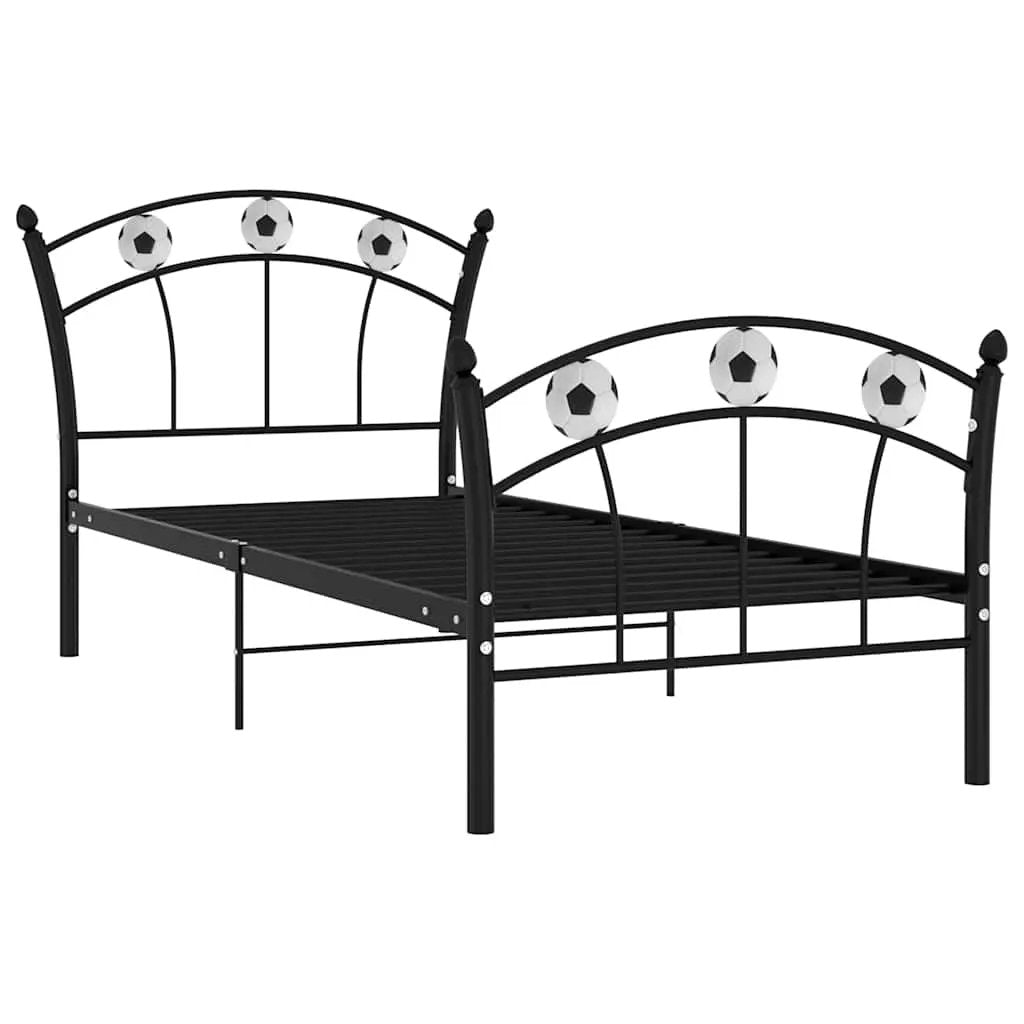 vidaXL Bed Frame | Black | Powder-coated metal | Single | Durable | Bed Frame - from vidaXL