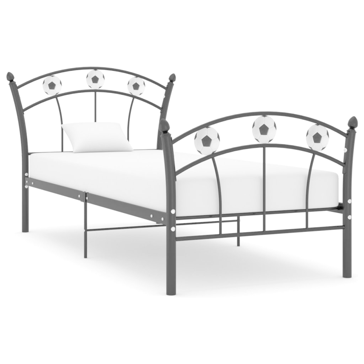 vidaXL Bed Frame | Black | Powder-coated metal | Single | Durable | Bed Frame - from vidaXL