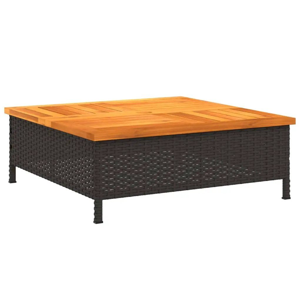vidaXL vidaXL Parasol Base Cover Black 70x70x25 cm Poly Rattan and Acacia - Parasol