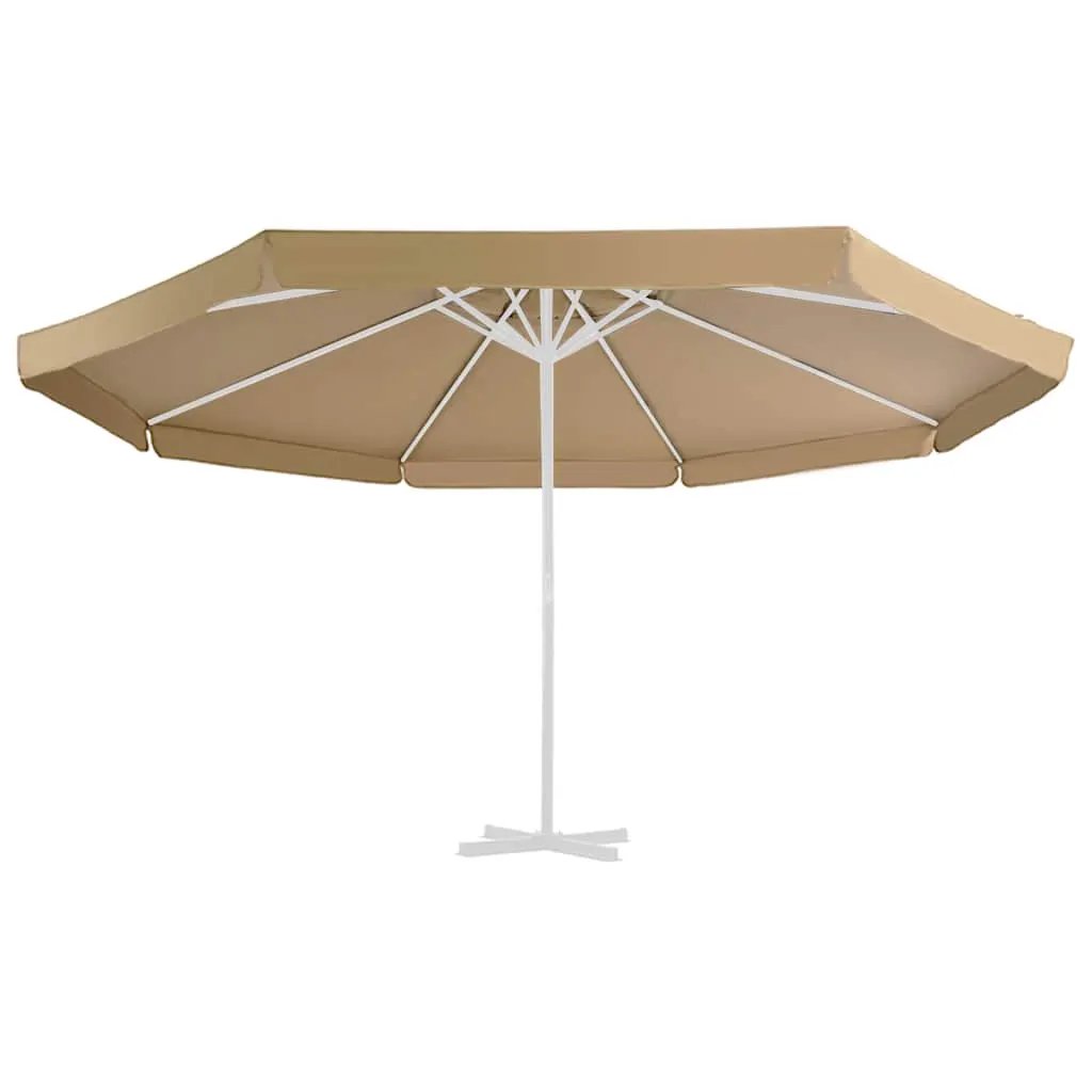 vidaXL vidaXL Replacement Fabric for Outdoor Parasol Taupe 515 cm - Parasol