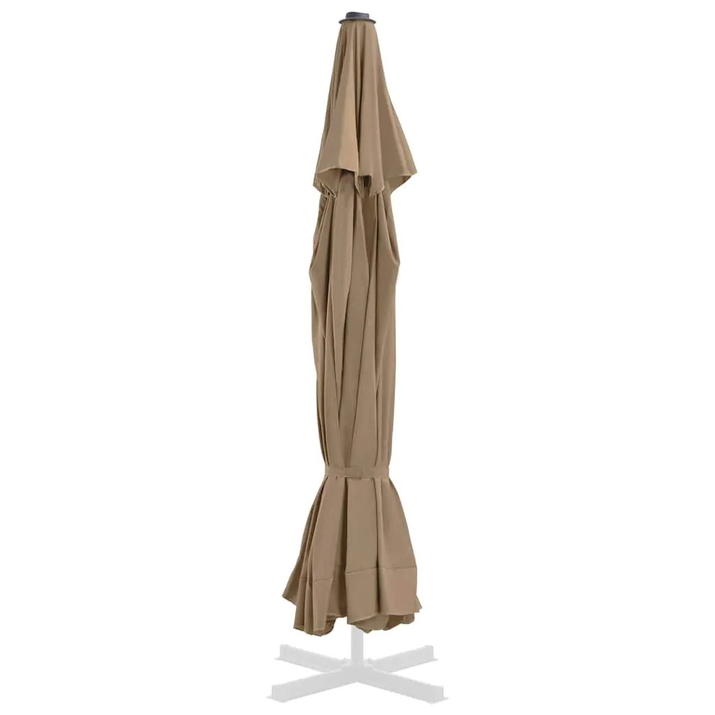vidaXL vidaXL Replacement Fabric for Outdoor Parasol Taupe 515 cm - Parasol