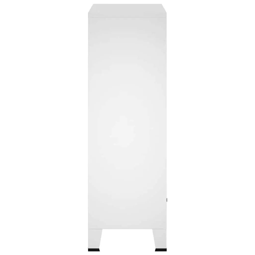 vidaXL vidaXL Industrial Wardrobe White 67x35x107 cm Steel - Wardrobe