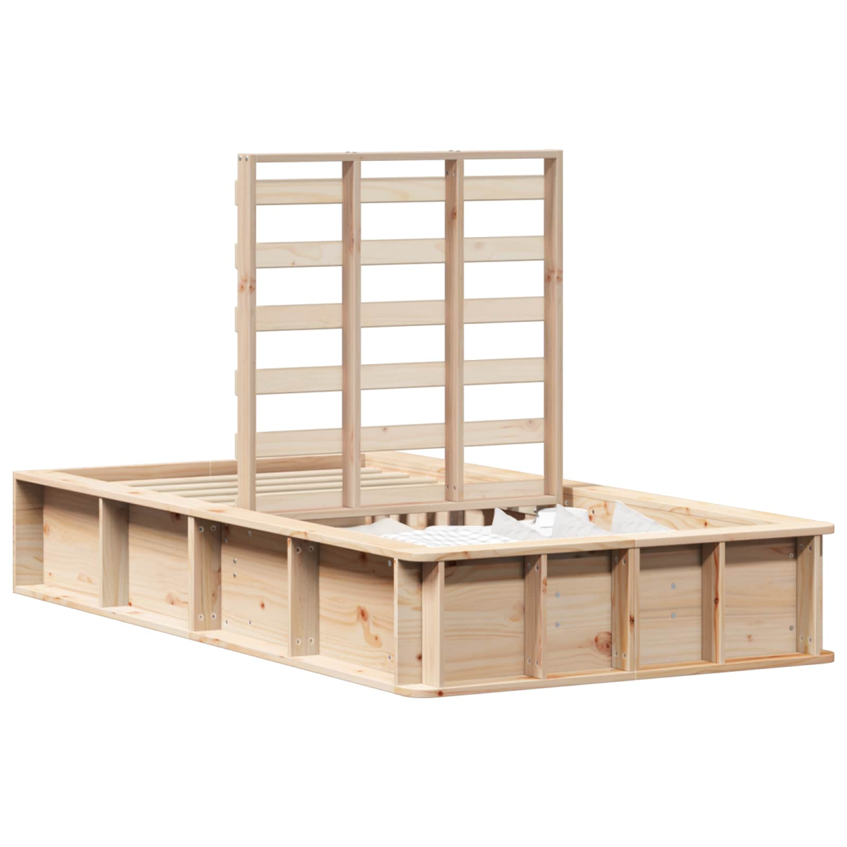 vidaXL Bed Frame Wax Brown 75 x 190 cm Solid Pine Wood - from vidaXL
