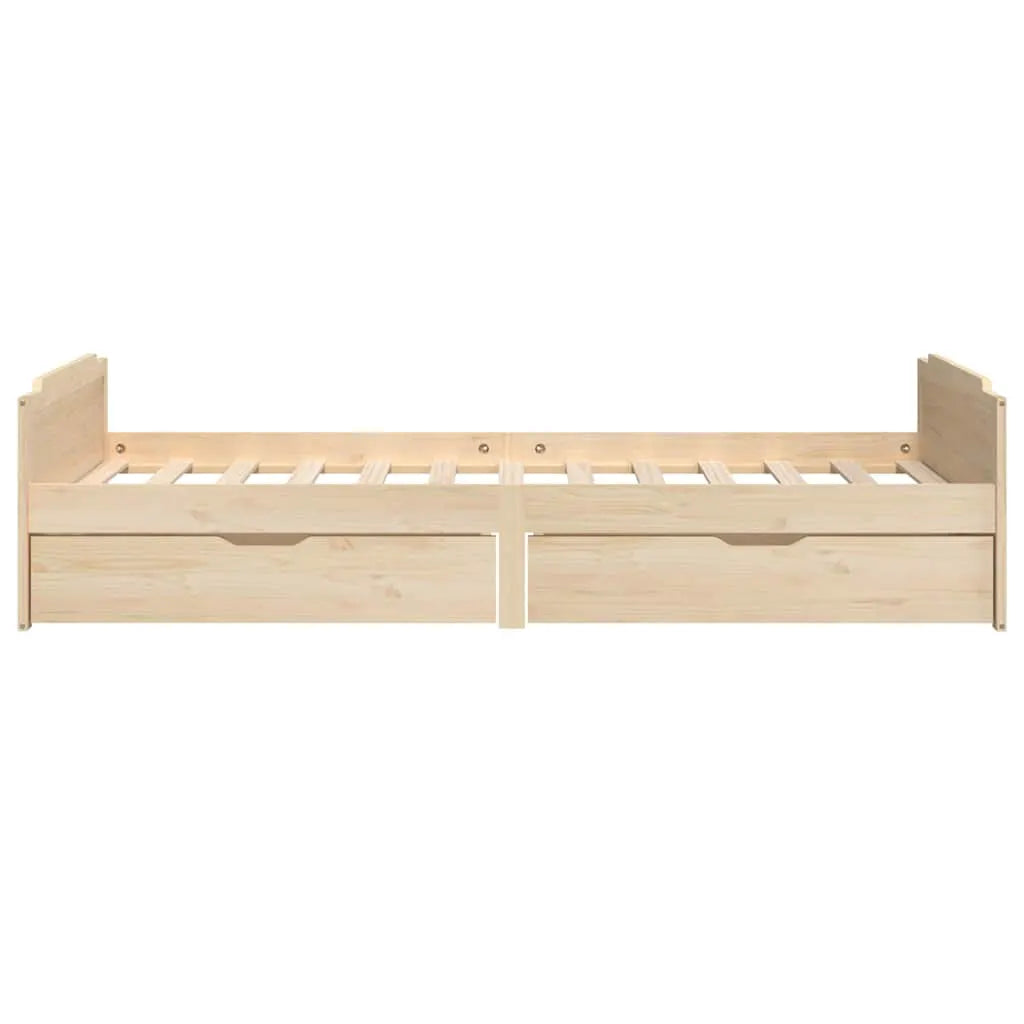 vidaXL Bed Frame | Natural Pine | Solid Pine Wood | Single | Bed Frame - from vidaXL