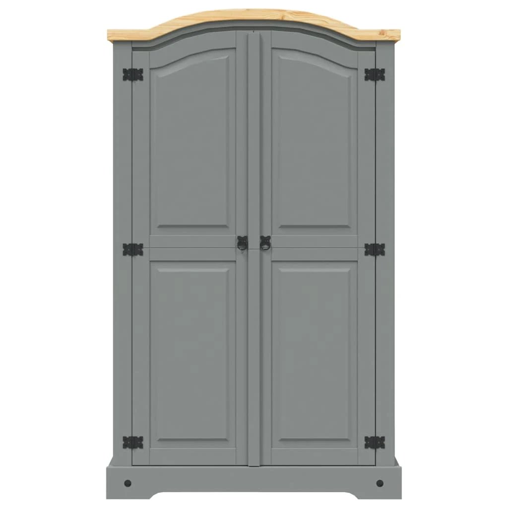 vidaXL vidaXL Wardrobe Mexican Pine Corona Range 2 Doors Grey - Wardrobe