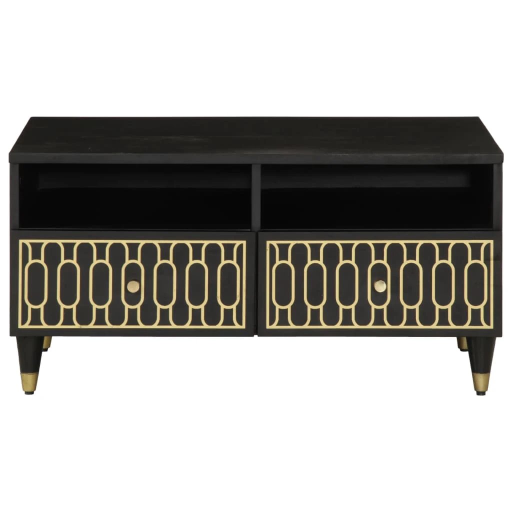 vidaXL Coffee Table 80x54x40 cm Solid Mango Wood With Storage Drawers Living Room by vidaXL