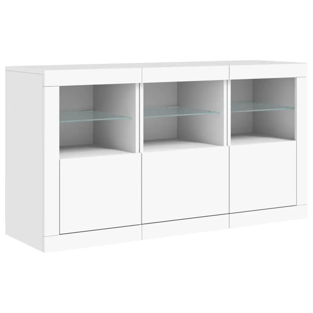 vidaXL vidaXL Sideboard with LED Lights White 123x37x67 cm - Sideboard