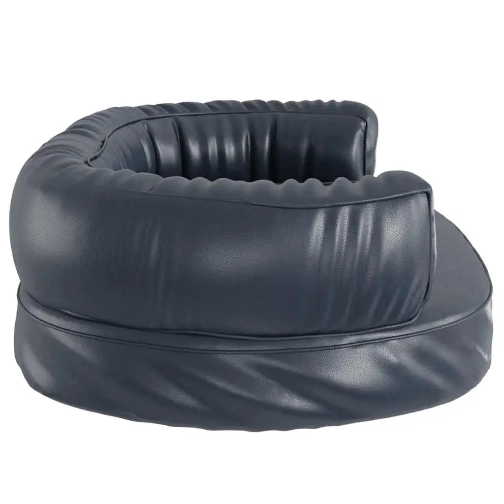 vidaXL Dog Bed | Dark Blue | Faux Leather | Medium | Dog Bed | Rectangular - from vidaXL