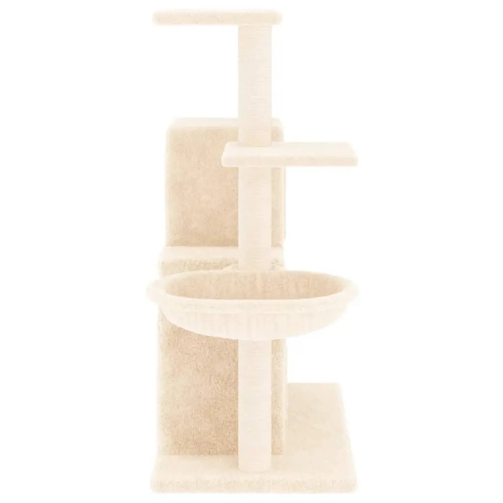 vidaXL vidaXL Cat Tree with Sisal Scratching Posts Cream 83 cm - Cat Tree