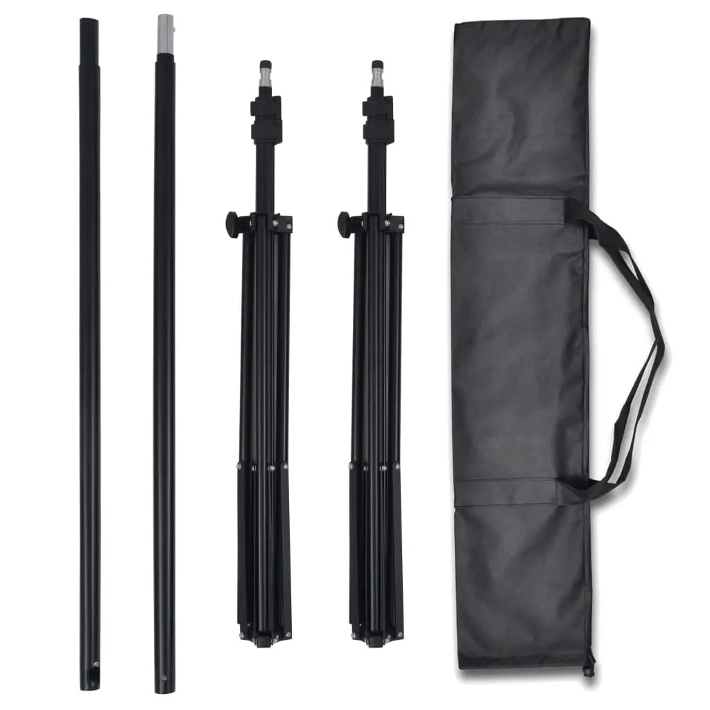 vidaXL vidaXL Photo Studio Kit with 3 Cotton Backdrops Adjustable Frame 3x3m - Photo Frame
