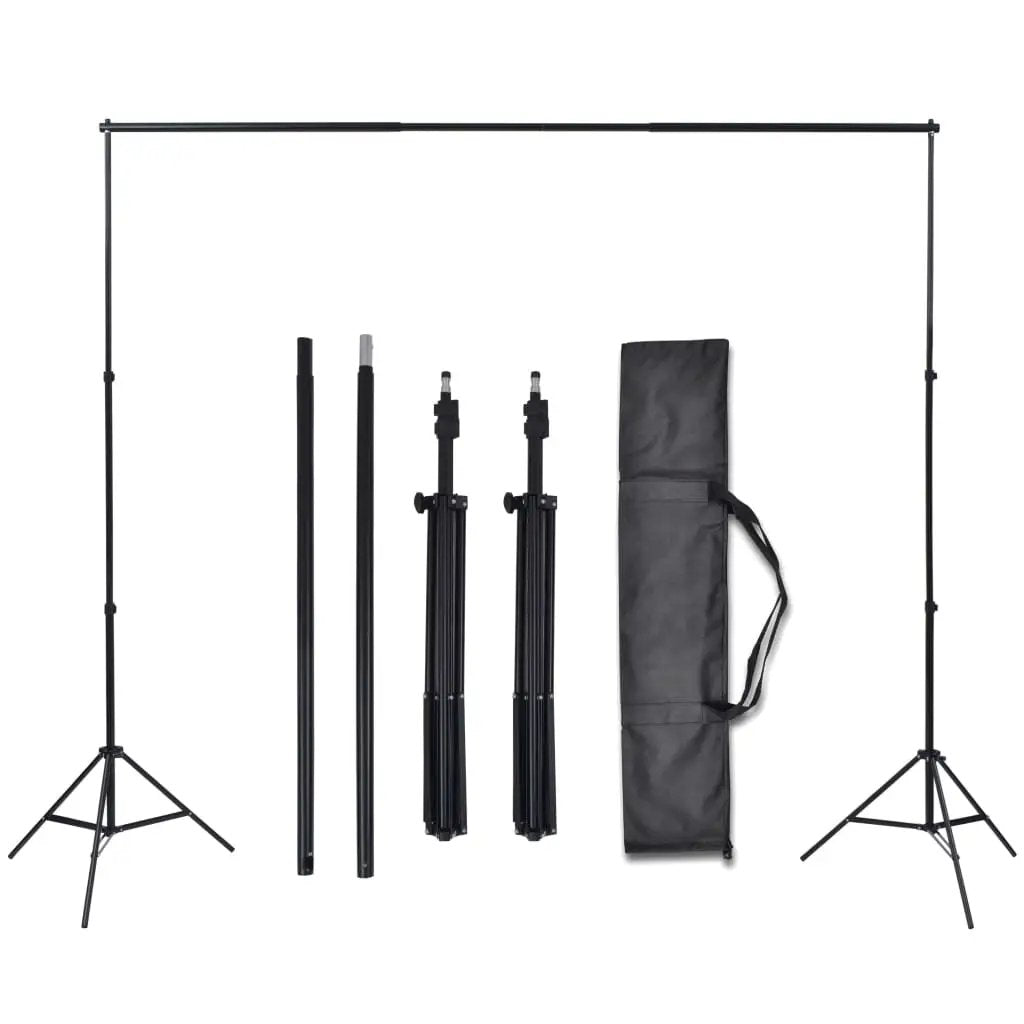vidaXL vidaXL Photo Studio Kit with 3 Cotton Backdrops Adjustable Frame 3x3m - Photo Frame